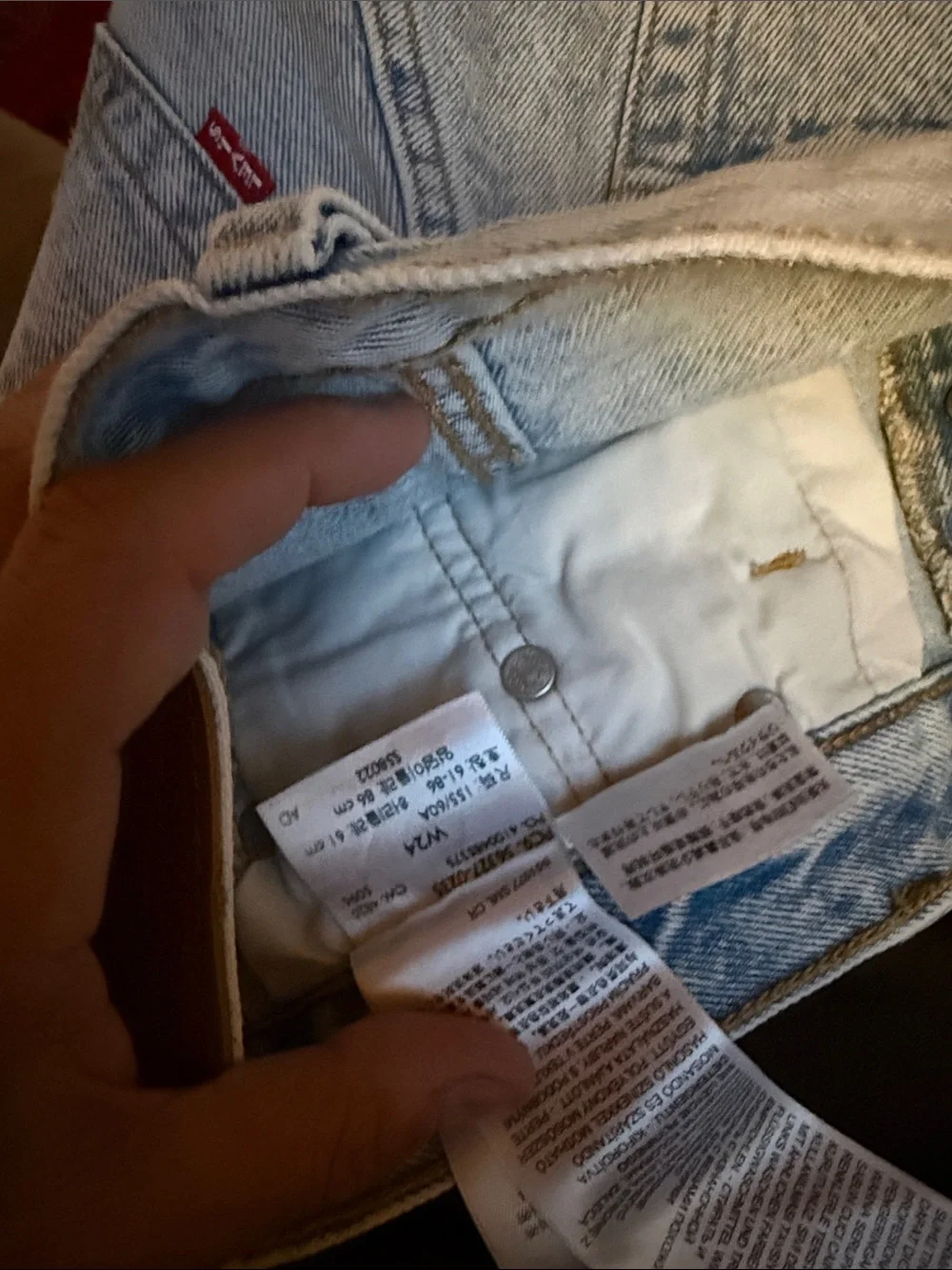 Levis 501 cut off distressed Jean denim shorts